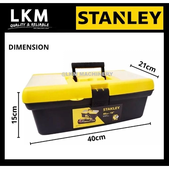 ORIGINAL STANLEY Tool Box 40cm/16" Hand Tools Slide-in Organizer Kotak Simpan Alat Tukang ( STST73696-8 )