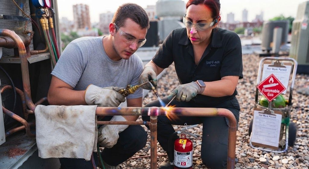 HVAC brazing torch safety techniques