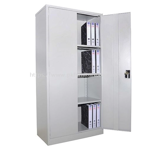 Steel Cupboard - PK-MC-2-SD-G1 - FULL HEIGHT STEEL SWING DOOR CUPBOARD C/W 3PCS ADJUSTABLE SHELF