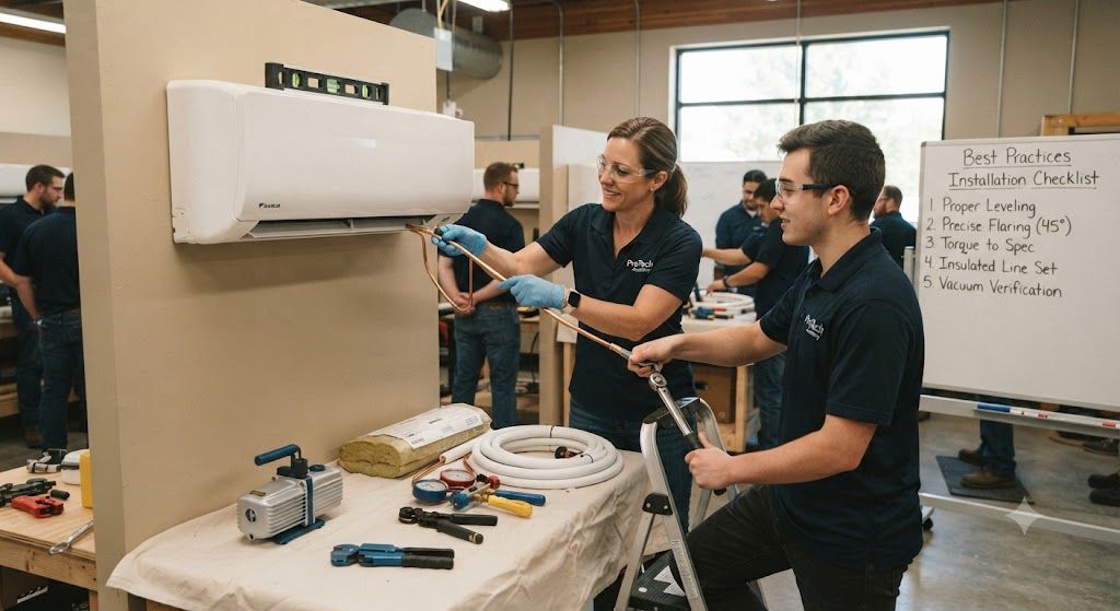 Air conditioning installation workshop best practices