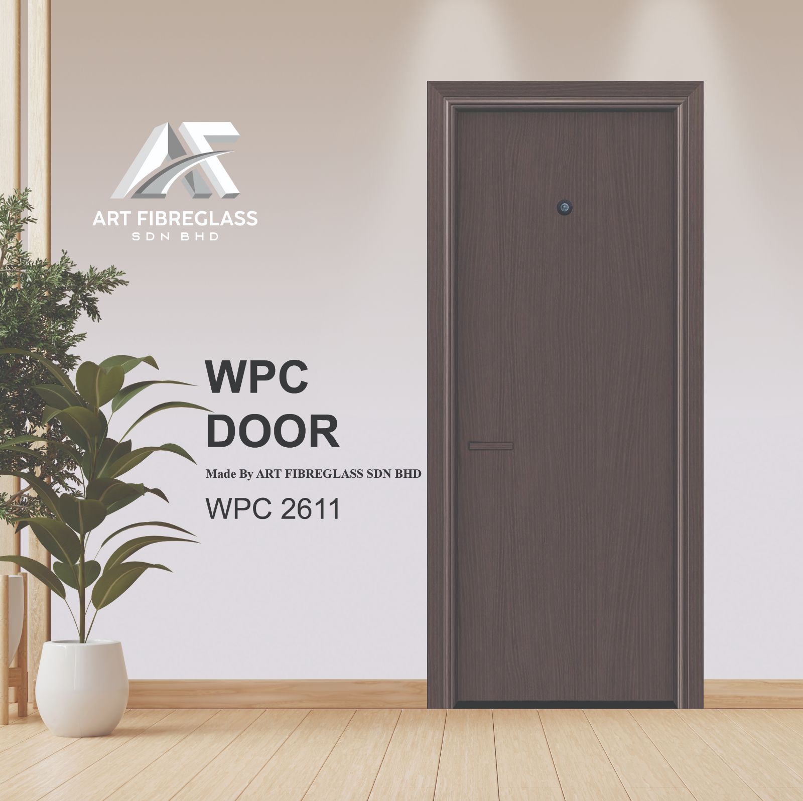 ART FIBRE WPC ALUMINIUM SWING DOOR - WPC2611