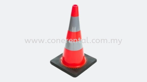 750mm PVC Cone with Black Rubber Base 3.2kg For Rent