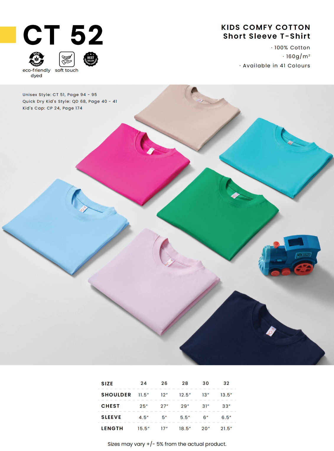 CT52 Cotton 160gsm Roundneck Tee KIDS