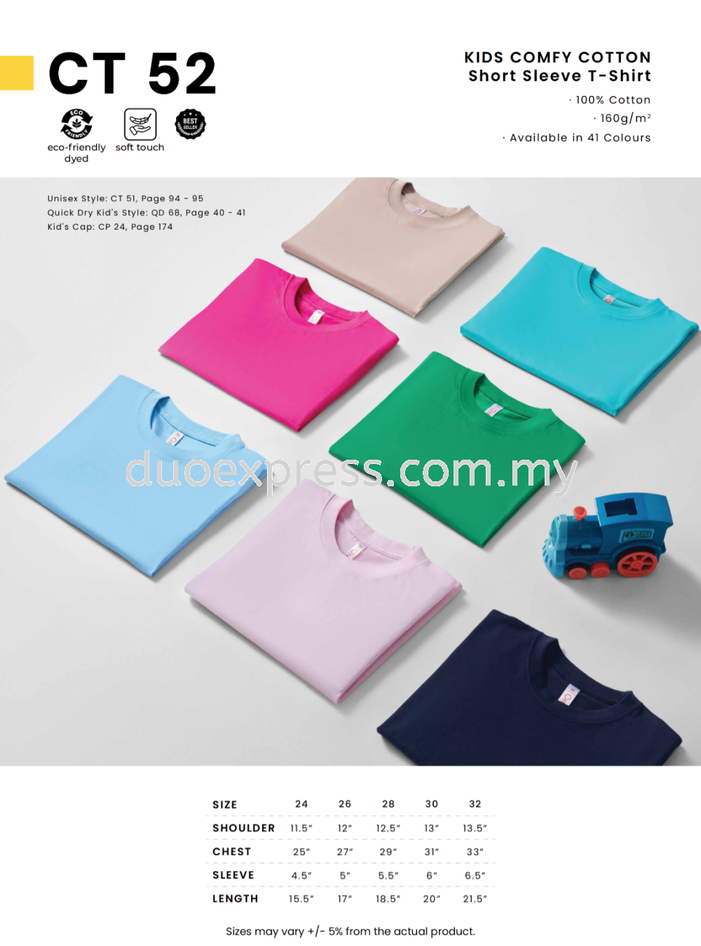 CT52 Cotton 160gsm Roundneck Tee KIDS