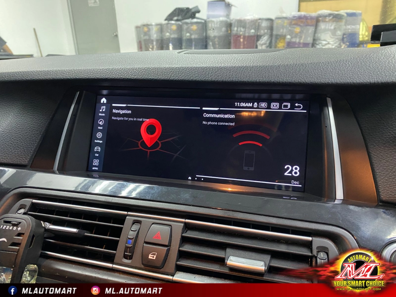 BMW 5 Series F10 Android Monitor