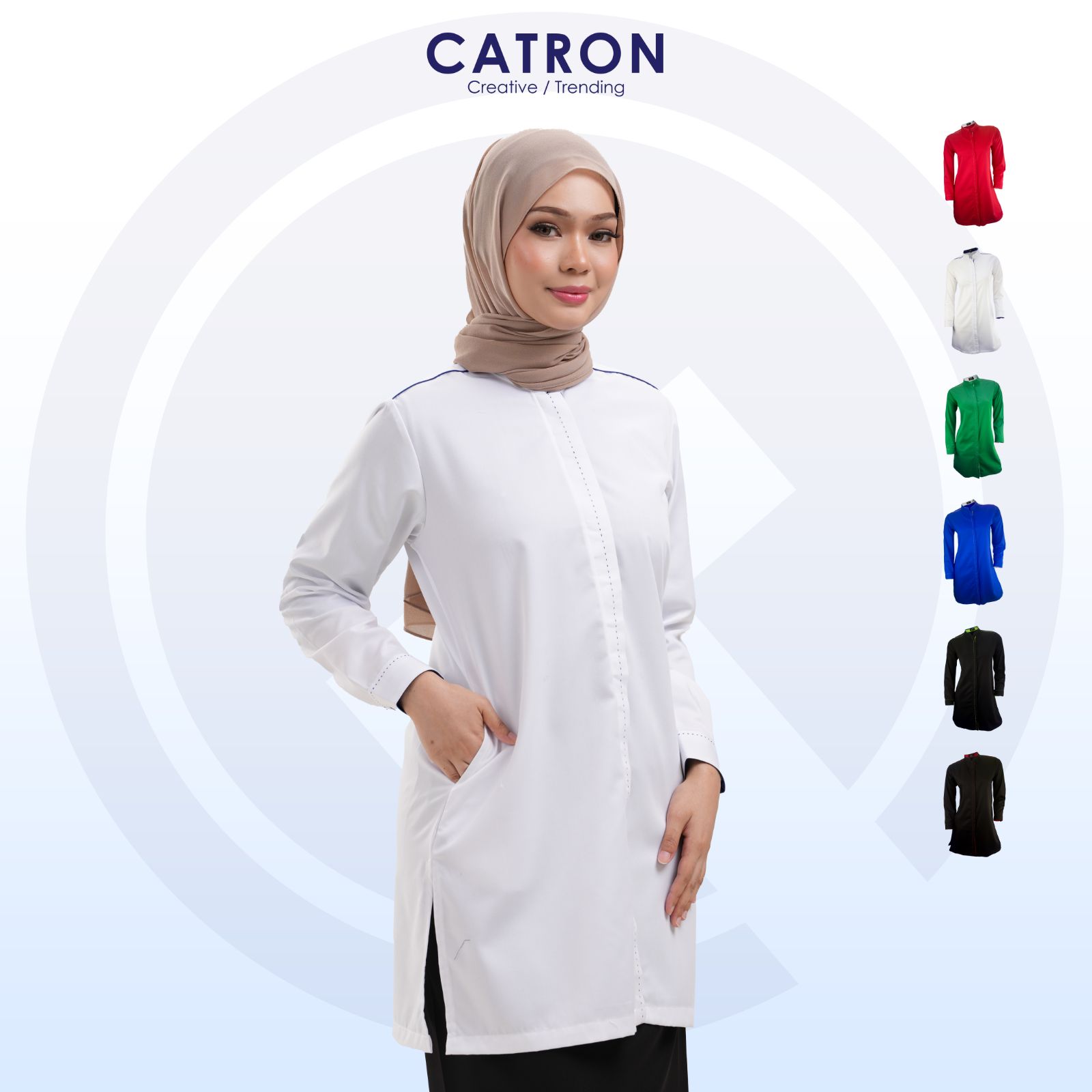 FC 1023 Polycotton Muslimah Corporate Shirt