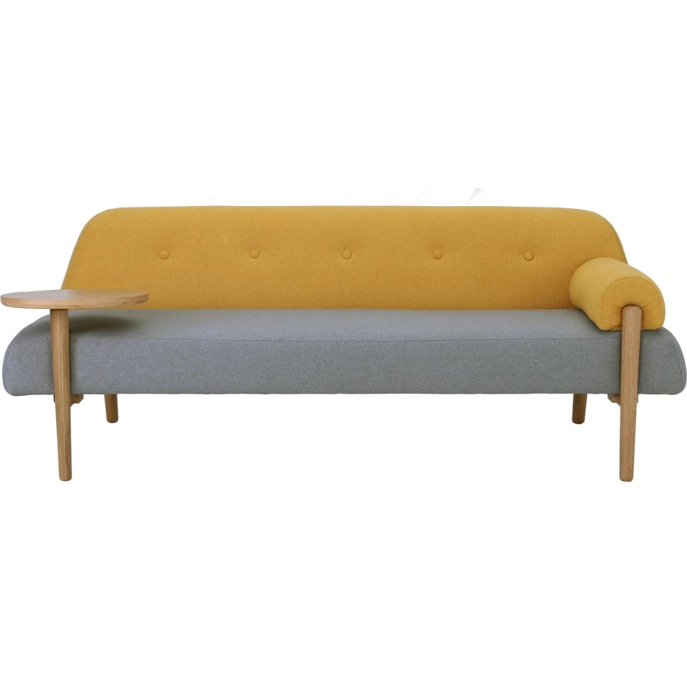 Lusso Day Bed (Yellow + Light Grey)