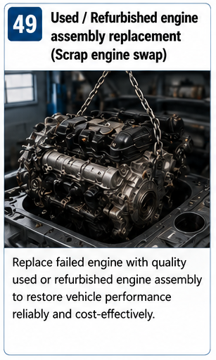 Used Refurbished Engine Assembly Replacement