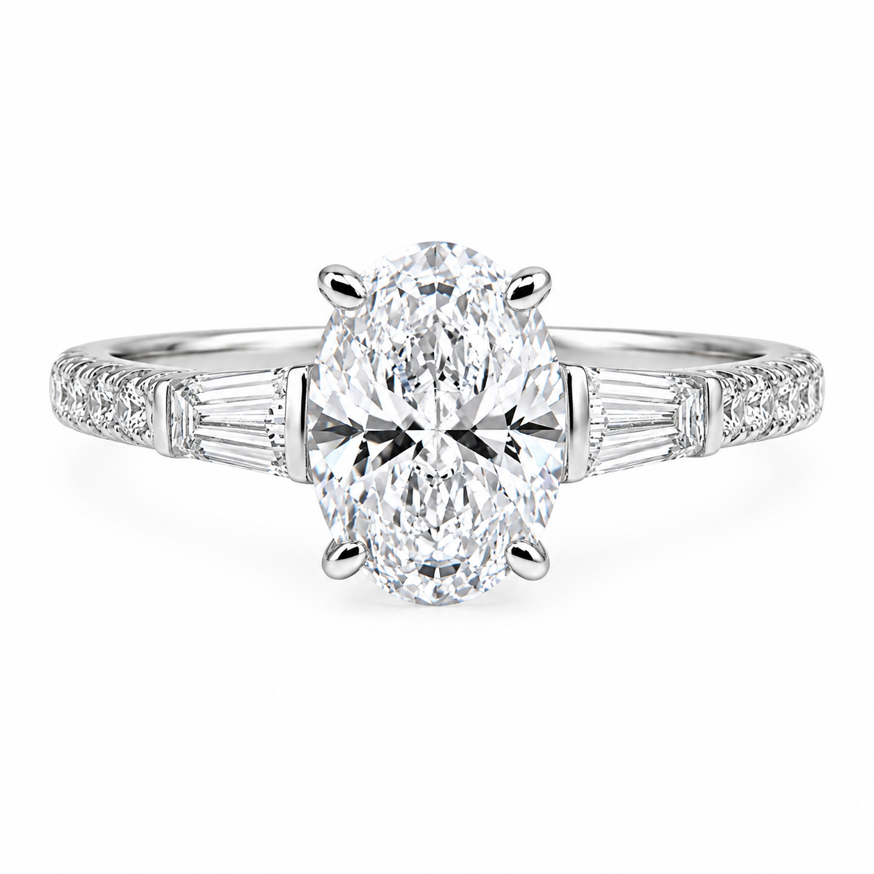 Roman & Co庐 Elyra Three Stone Engagement Ring