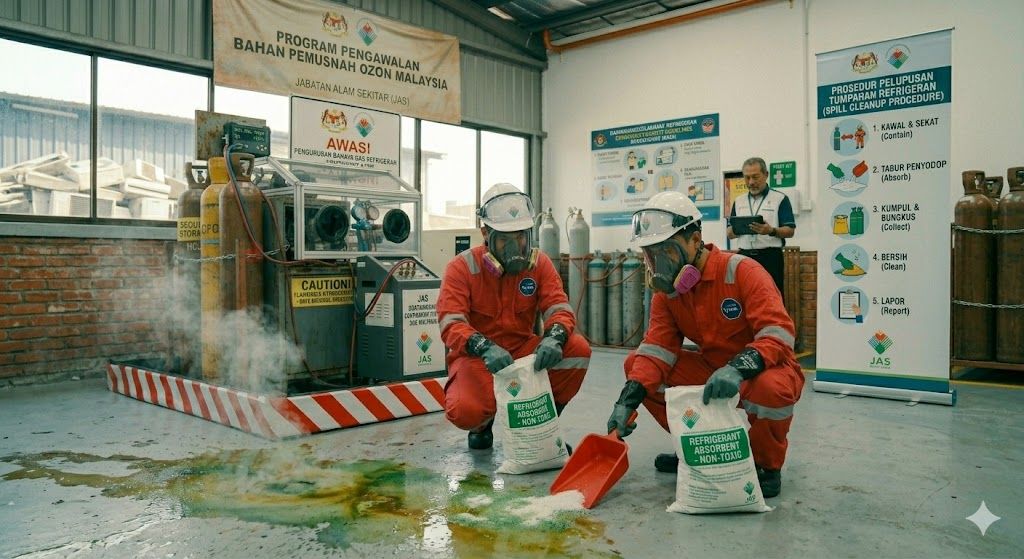 refrigerant spill hazardous handling procedures Malaysia