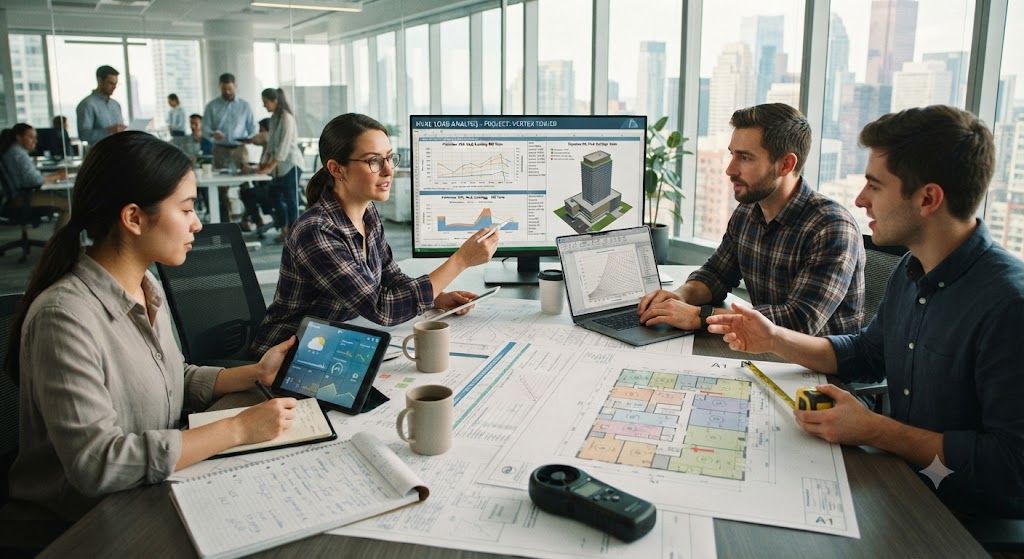 commercial HVAC load analysis and sizing method