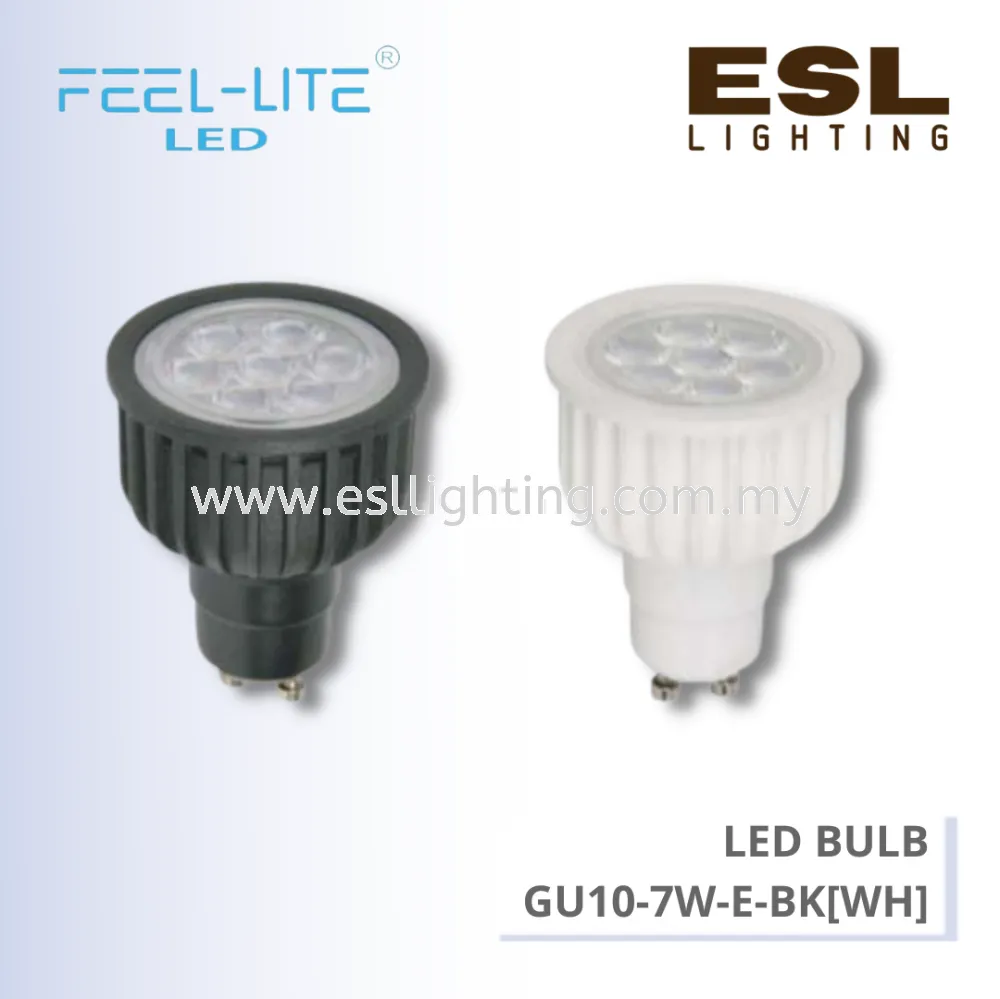 FEEL LITE LED BULB GU10 7W - GU10-7W-E-BK[WH]