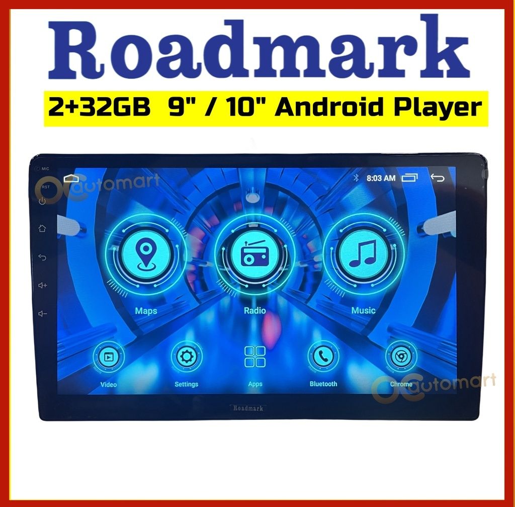 Roadmark 2+32GB Car Android Player IPS Screen AHD 9" / 10" Screen Display Car Player