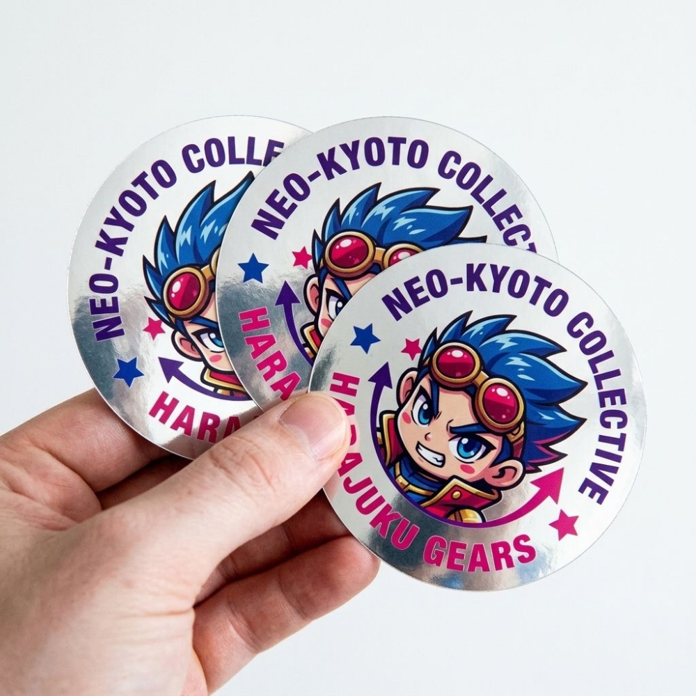 Bright Silver Polyester Sticker