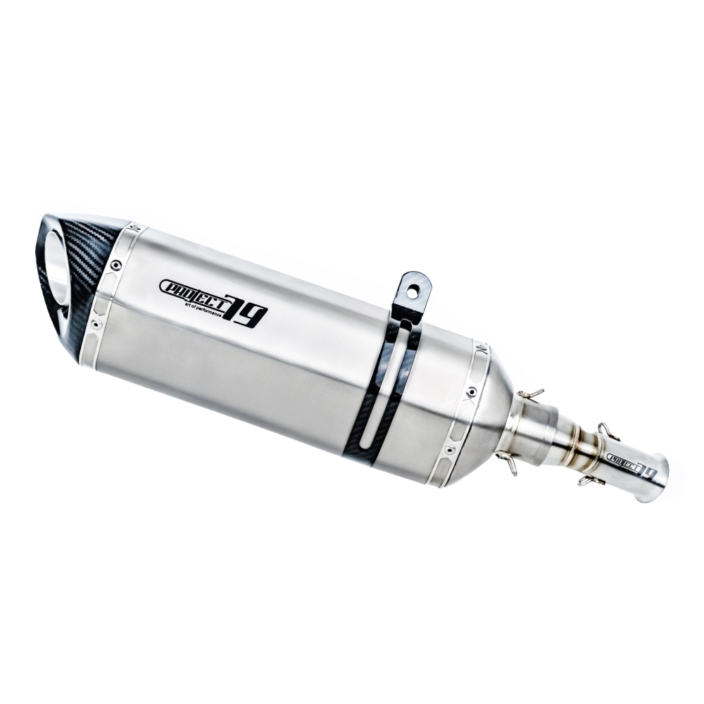 Project79 Stainless Steel Slip On Exhaust System with Titanium Muffler QPLZ01 + QPM06TT for Zontes 368G