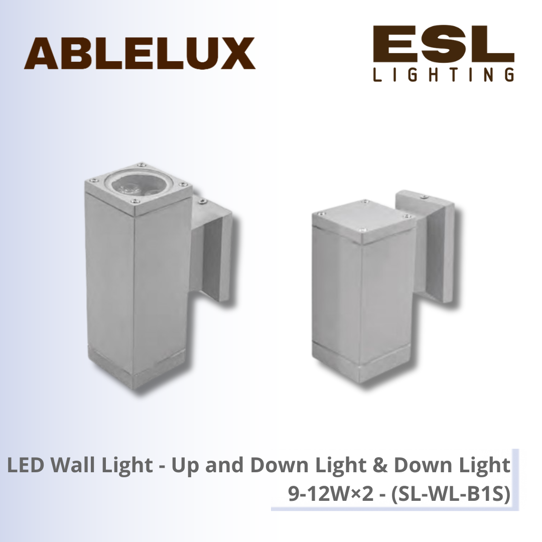 [Pre-Order] ABLELUX LED Wall Light (Up and Down Light & Down Light) 9-12W×2 - SL-WL-B1S IP65