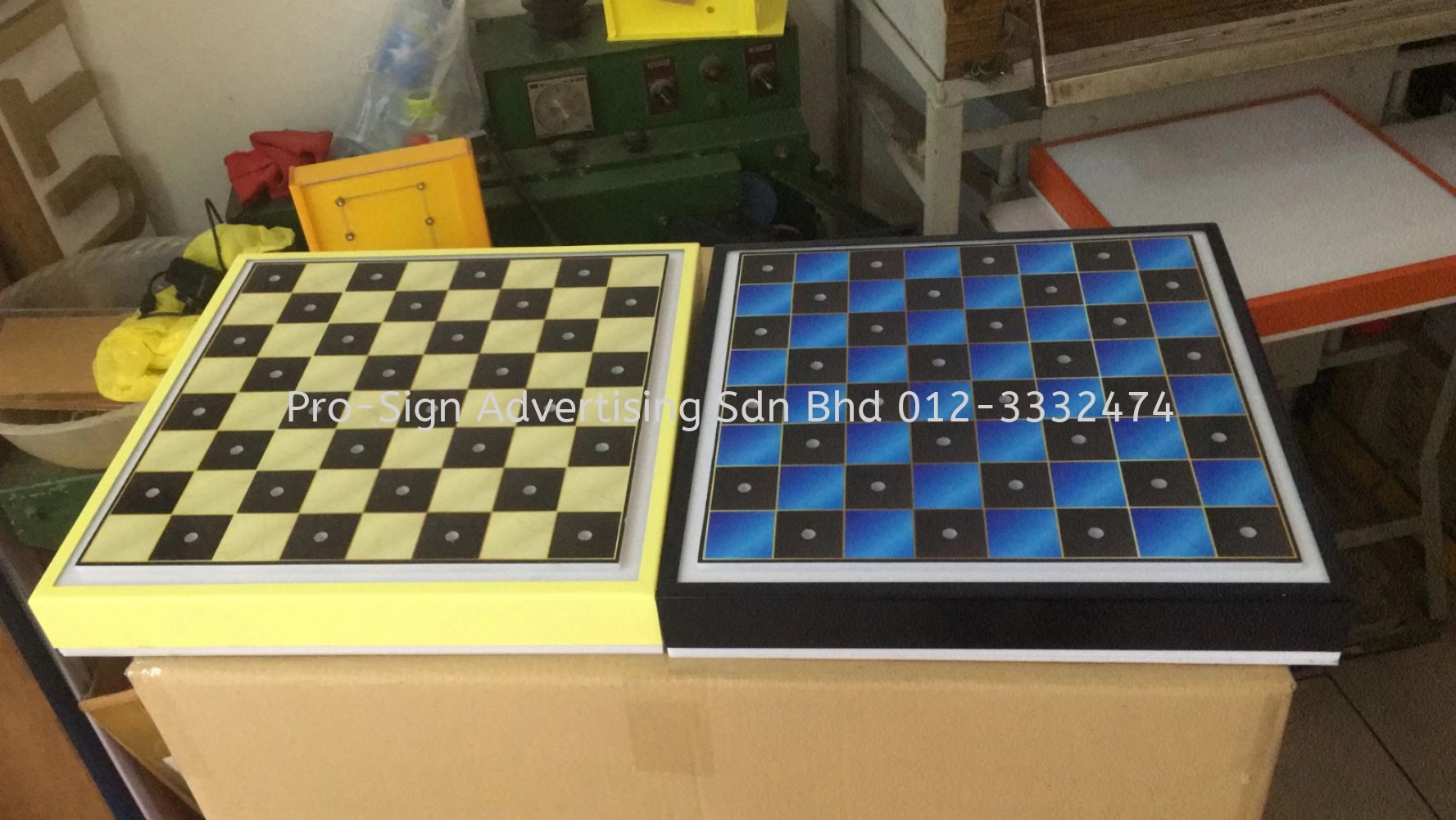 ACRYLIC CHESS BOARD WITH LED LIGHT (REKA, BATU CAVES, 2019)