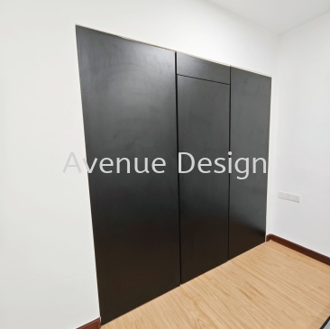 Melamine Partition With Hidden Door + Melamine Cabinet