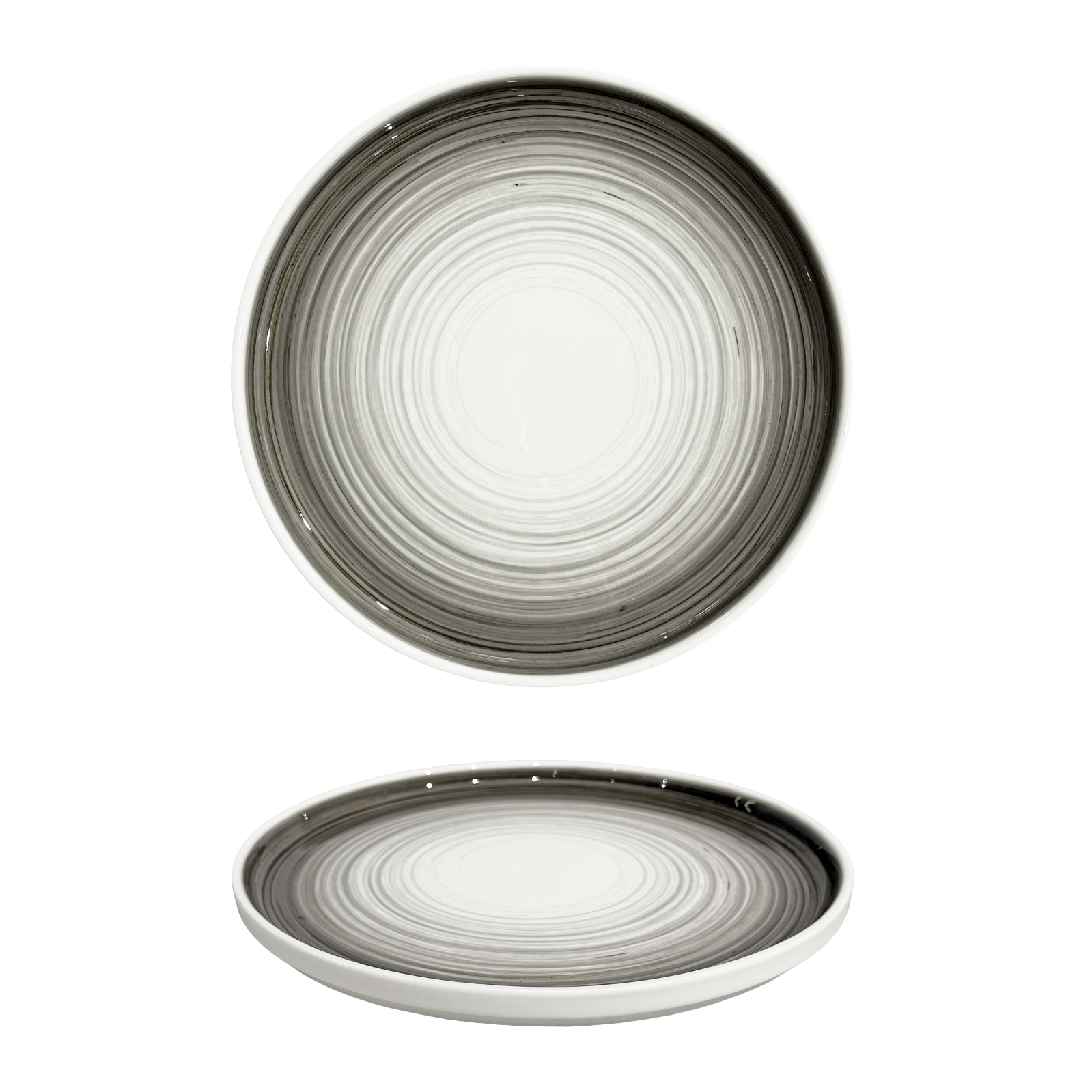 MX Flat bottom plate 渐变浅灰10'' 11'' 12'' 平底盘