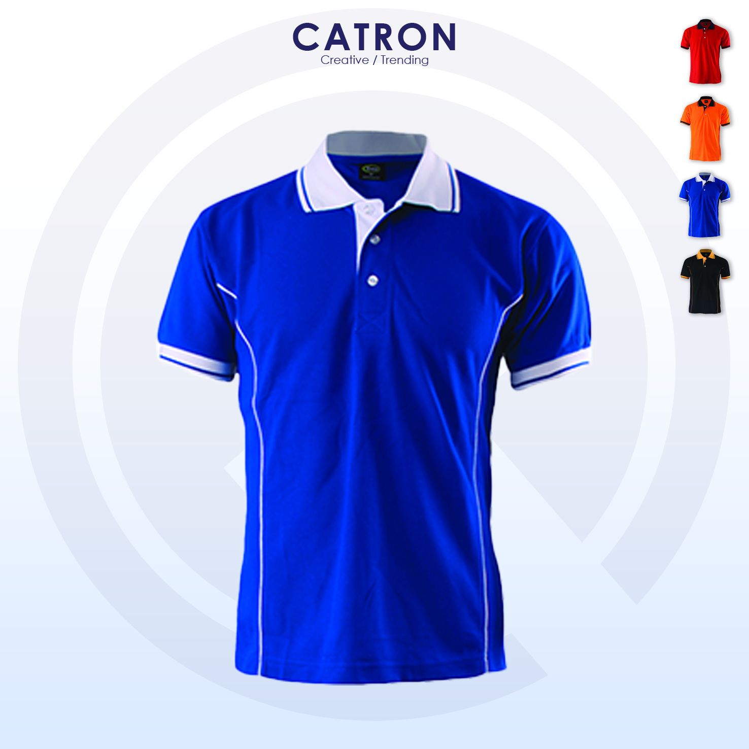 EM 2141 Short Sleeve Collar T-shirt With Side Panel Piping (215gsm)