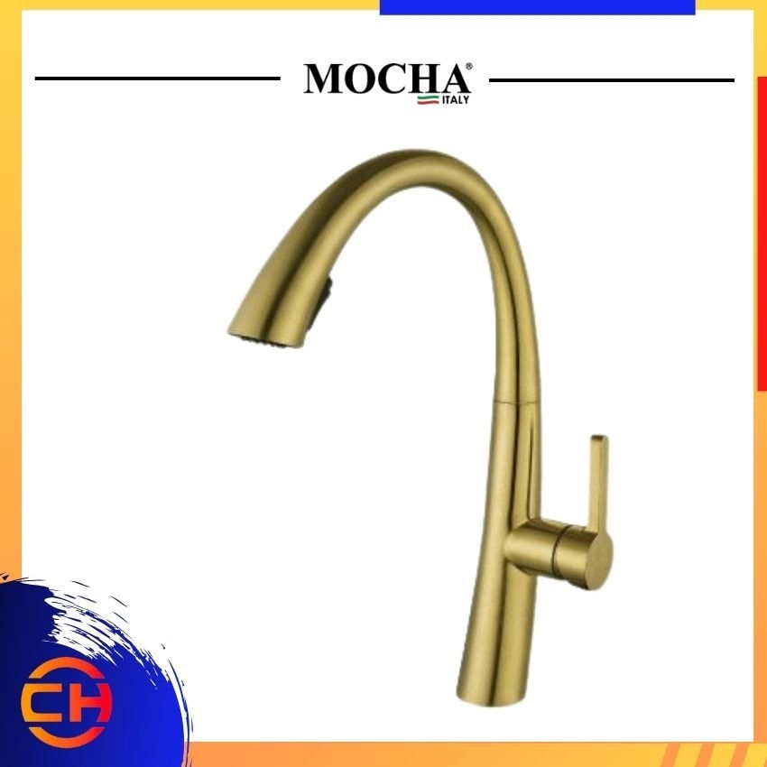 MOCHA  Kitchen Mixer With Pull Out Shower M7815SS-GD