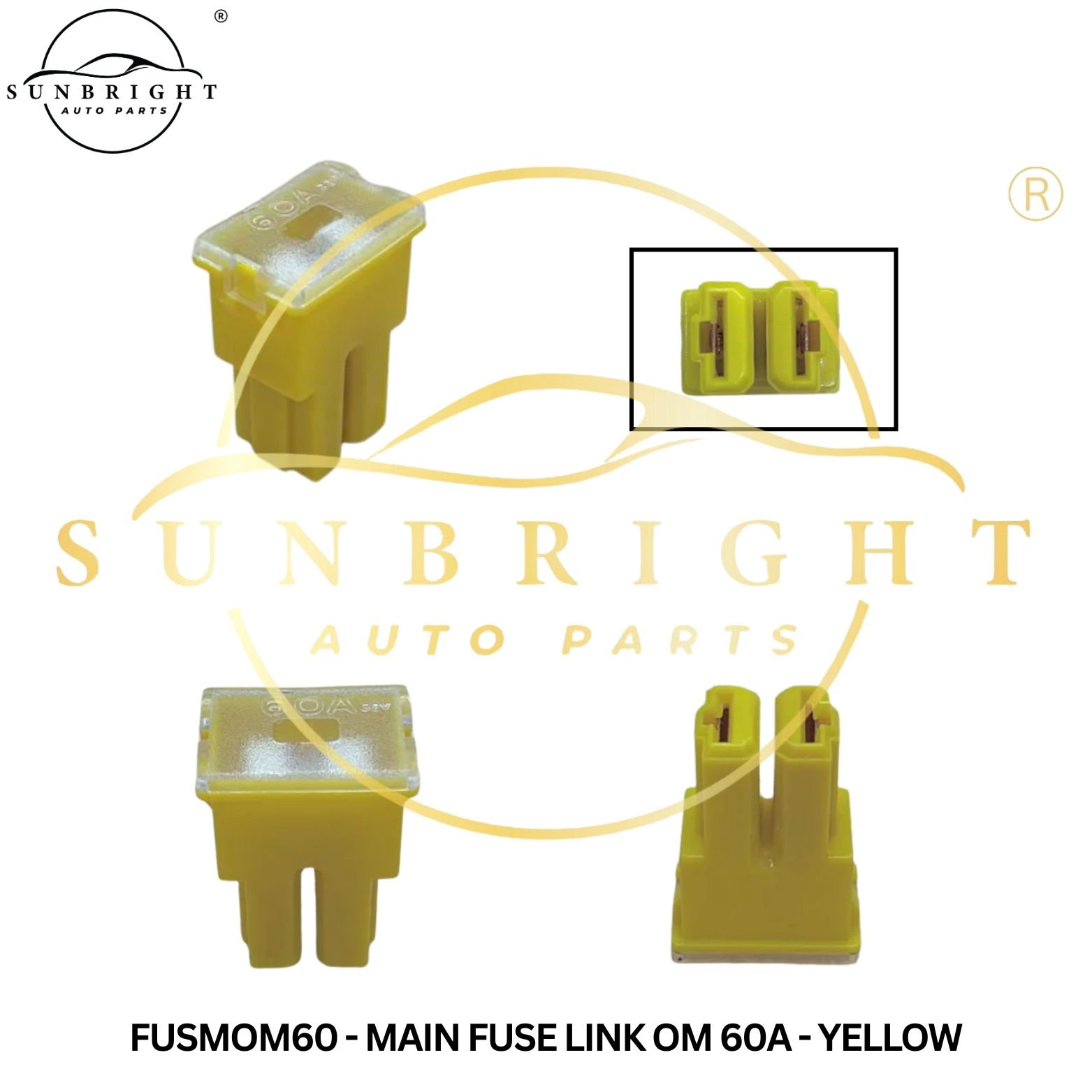 FUSMOM60 - MAIN FUSE LINK OM 60A - YELLOW