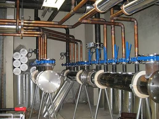 Chilled water header installation