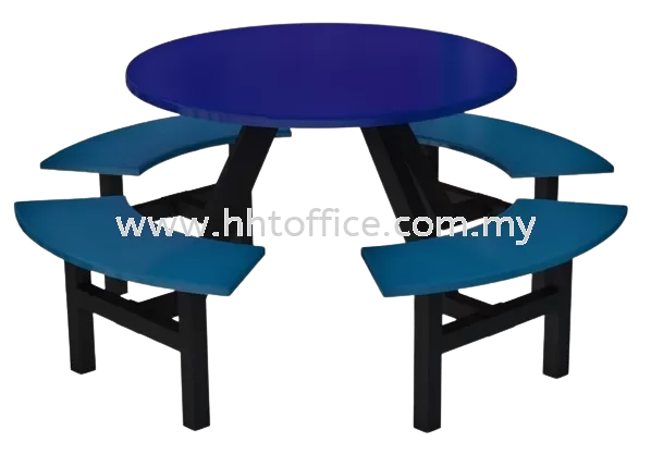 C10 - 8 Seater Curve Bench Food Court-Set