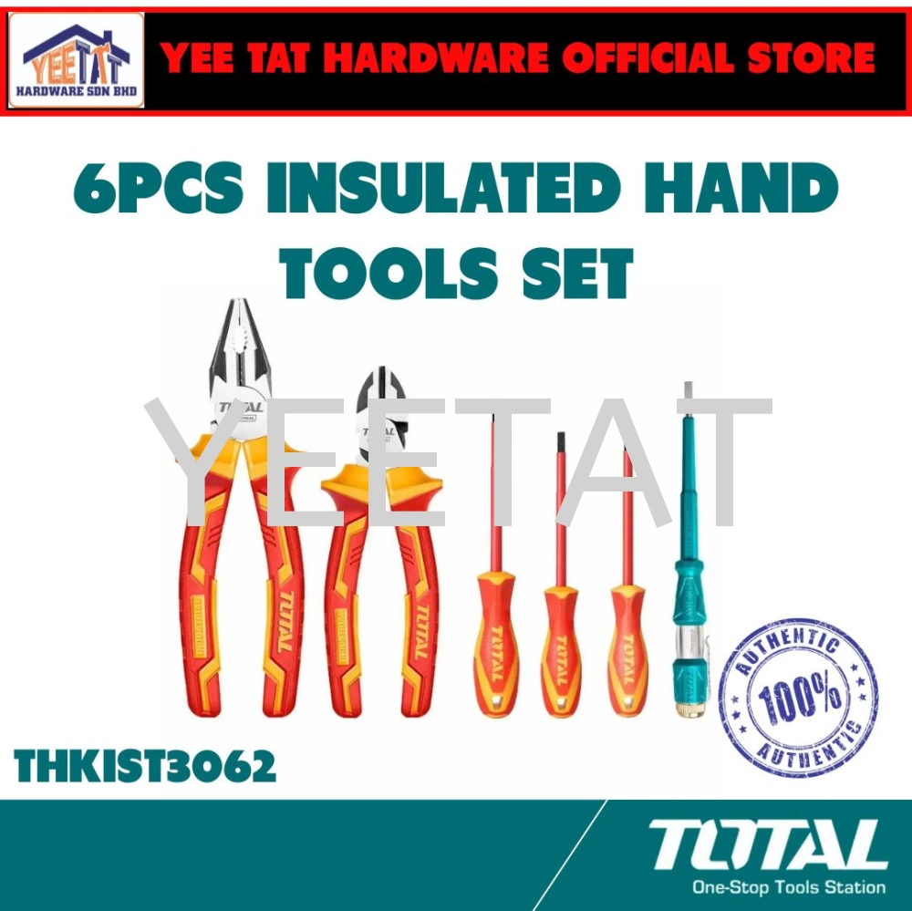 [ TOTAL ] THKIST3062 6 Pcs Insulated Hand Tools Set