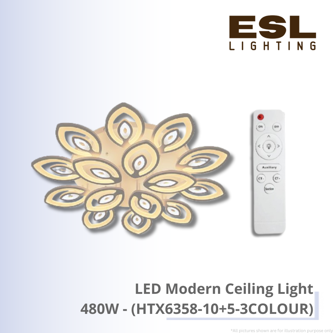 LED Modern Ceiling Light 480W - HTX6358-10+5-3COLOUR