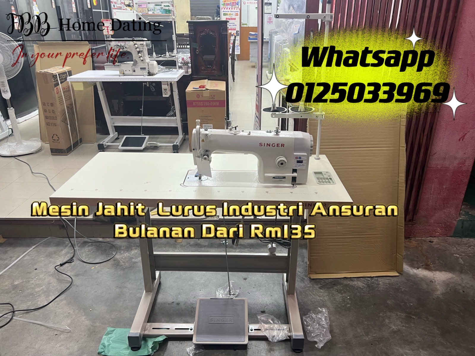 Mesin Jahit Lurus Industri-Sistem Direct Drive Installment