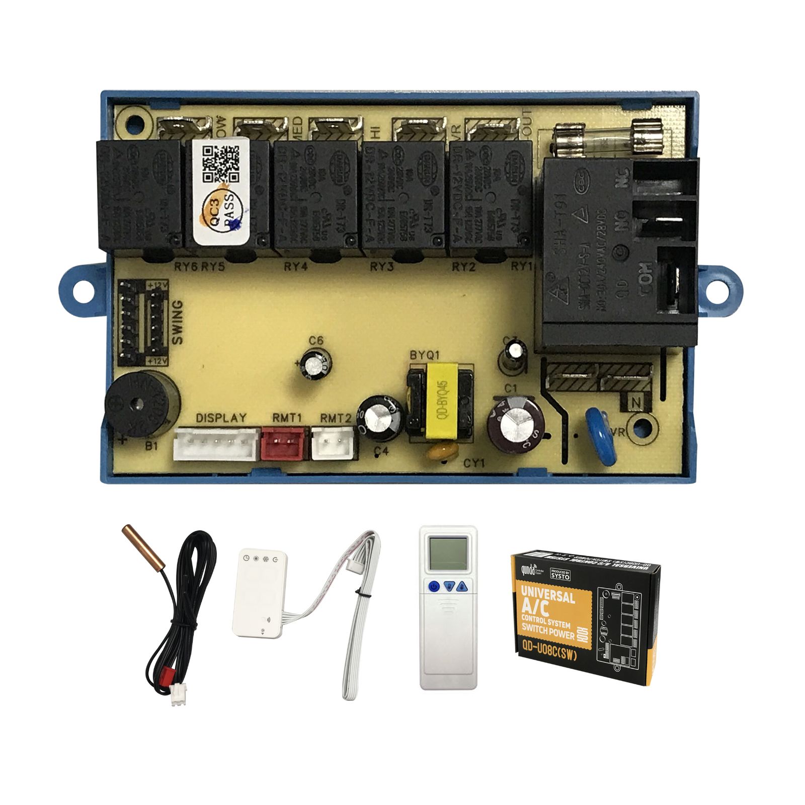 QD-U08C (SW) Sistem Kawalan Air Cond Split Universal | Papan PCB Voltan Luas 100–240V Kuasa Kuat dengan Prestasi Stabil