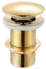 IT-KT-9/G(GLS) Gold Pop Up Basin Waste for Glass Basin – 1 1/4” Premium Brass Waste (Without Overflow)