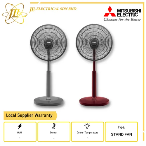 MITSUBISHI R16A/18A 3 BLADES TATAMI STAND FAN [RED/GREY] [16''/18'']