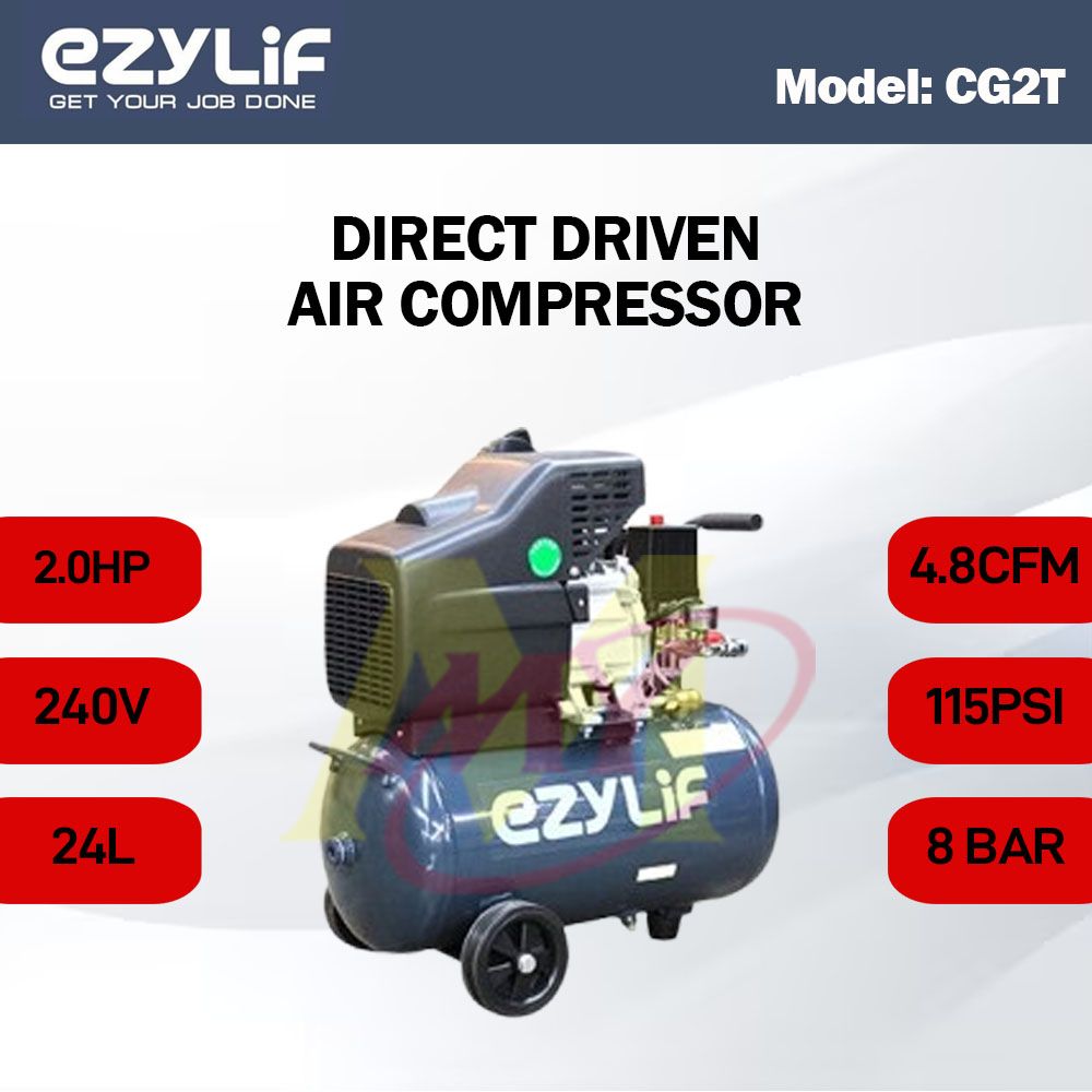 EZYLIF CG2T Direct Driven Air Compressor 24L 240V [Code: 9740]
