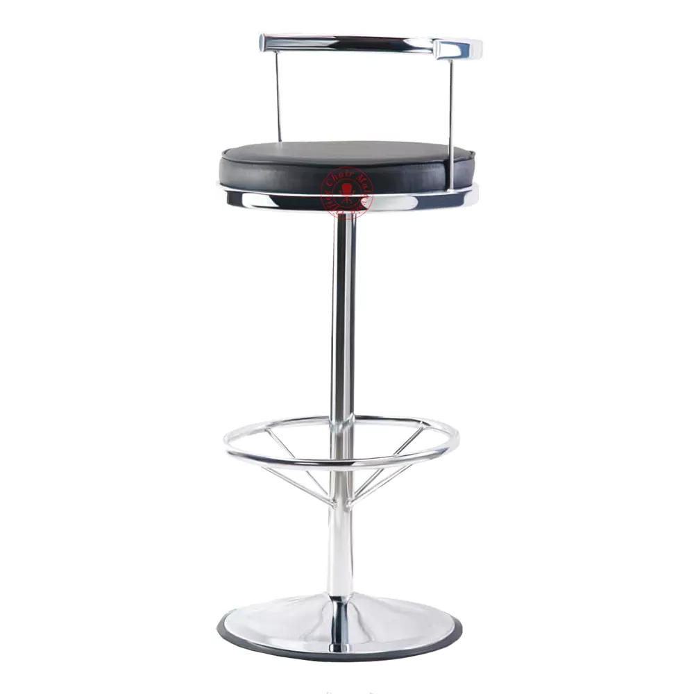 ES83 Executive PU Bar Stool with Chrome Backrest | Bar Chair | High Stool | Counter Chair | Kerusi Tinggi | Kerusi Kaunter