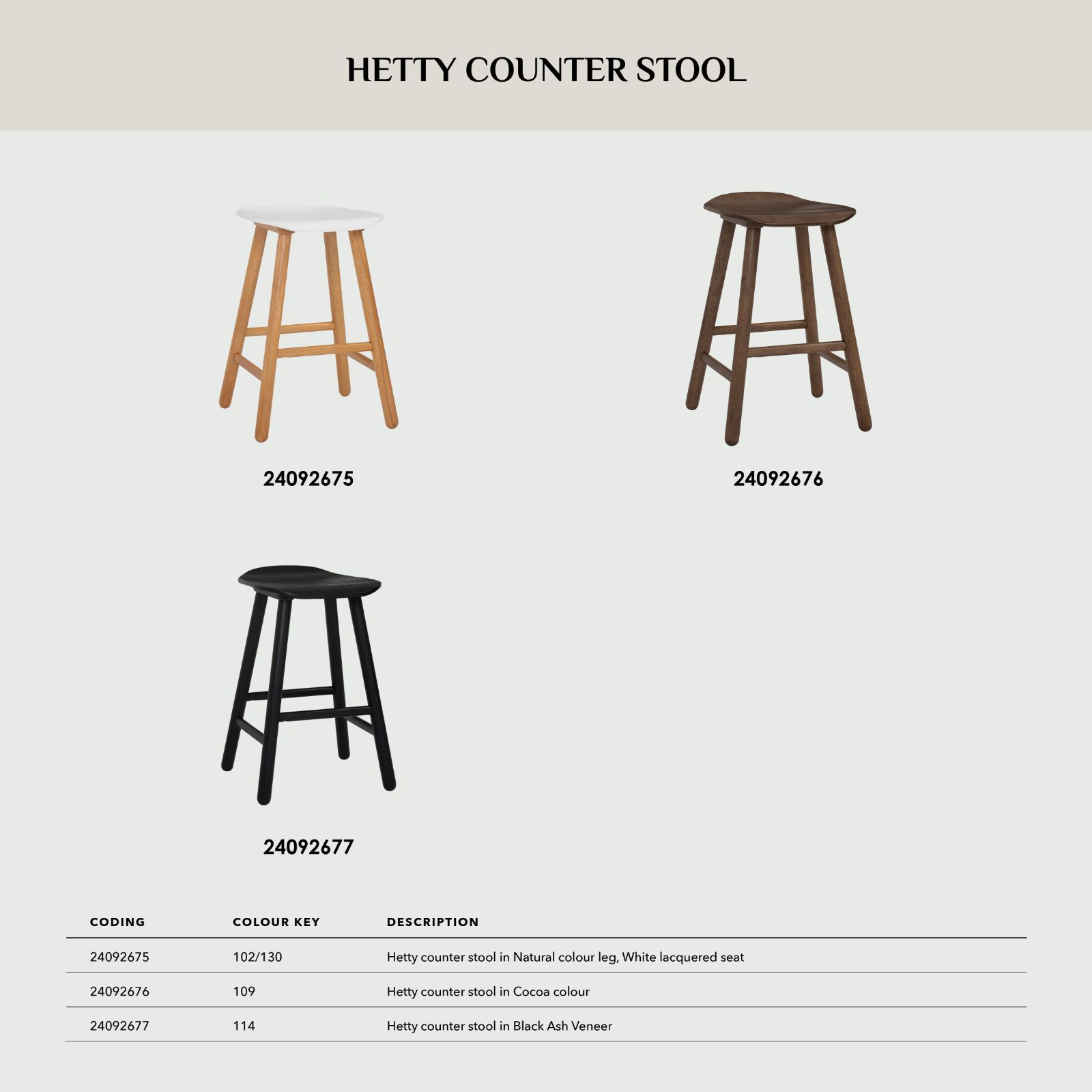 HETTY COUNTER STOOL (114)