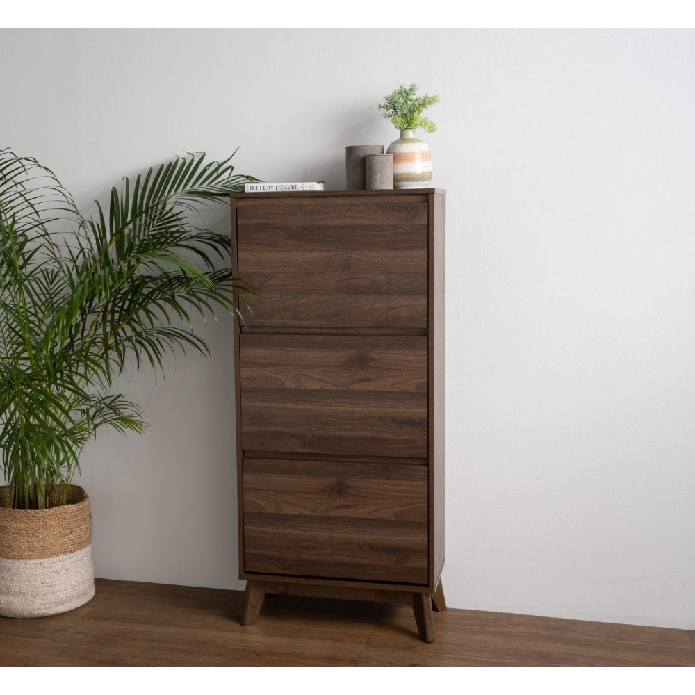 Hirado Low Shoe Cabinet (Walnut)