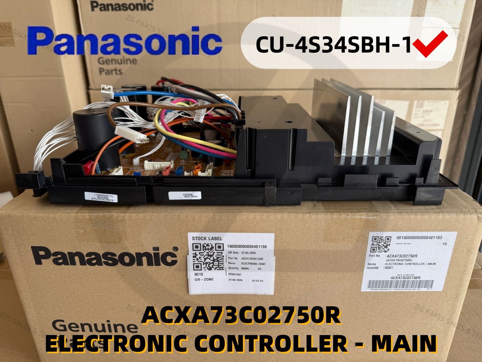 [ CU-4S34SBH-1 ] ACXA73C02750R Panasonic Multi Split Outdoor PCB Board