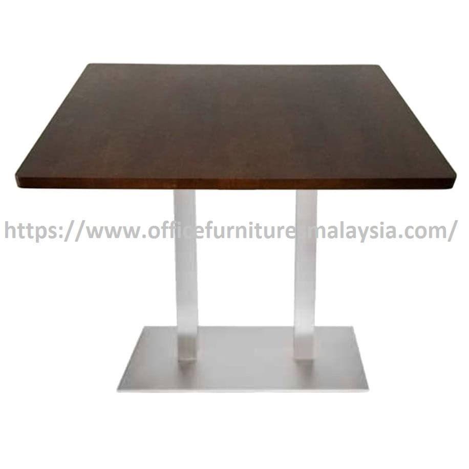 4 ft Low Rubber-Wood Rectangular Table with Stainless Steel Leg OFSM49R1260-S