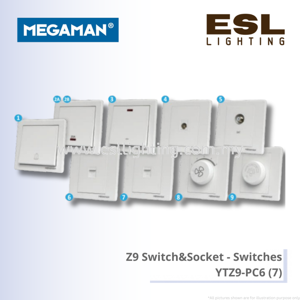 MEGAMAN Z9 Switch&Socket - Switches - YTZ9-PC6 (7)