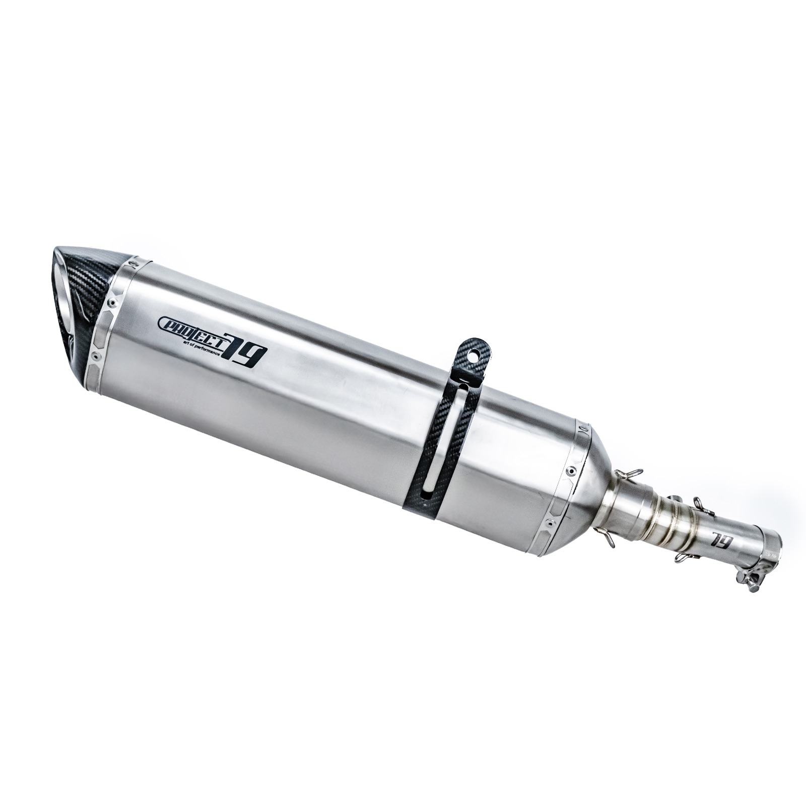 Project79 Stainless Steel Slip On Exhaust System with Titanium Muffler QPLSYM02 + QPM06TT-L for SYM ADXTG400