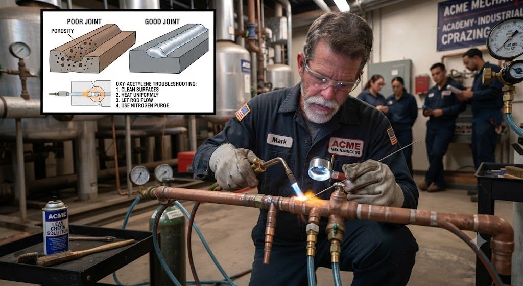 refrigeration industrial brazing troubleshooting method
