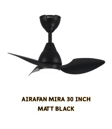 Airafan Mira 30'' Inch Remote Ceiling Fan with LED Light
