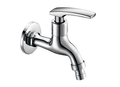 T-85083 1/2'' x 1/2'' Brass Chrome Hose Bib Tap – Durable Outdoor Water Faucet