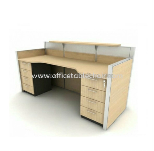 reception table with 2 fixed pedestal