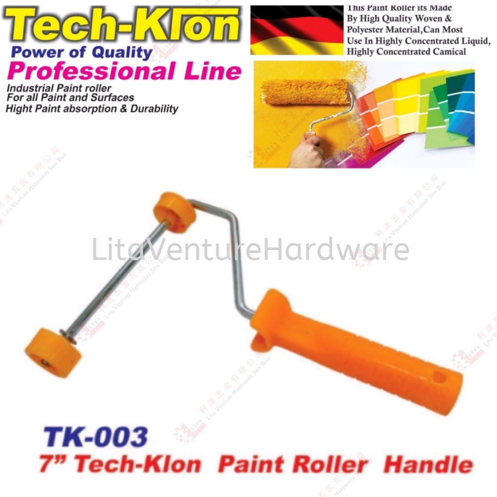 TECH KLON BRAND 7'' PAINT ROLLER HANDLE - TK003