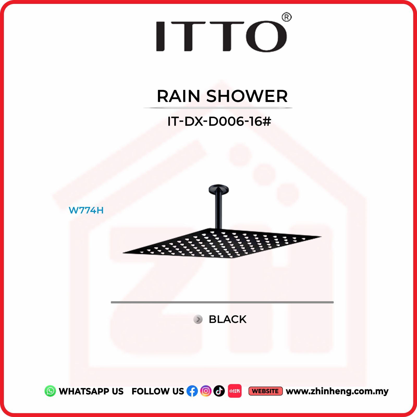 ITTO RAIN SHOWER  IT-DX-D006-16#