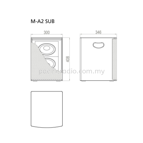 M-A2 subwoofer Diagram