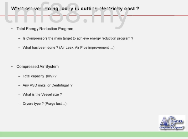 Energy Management on Demand Air System (Mini^J R3)